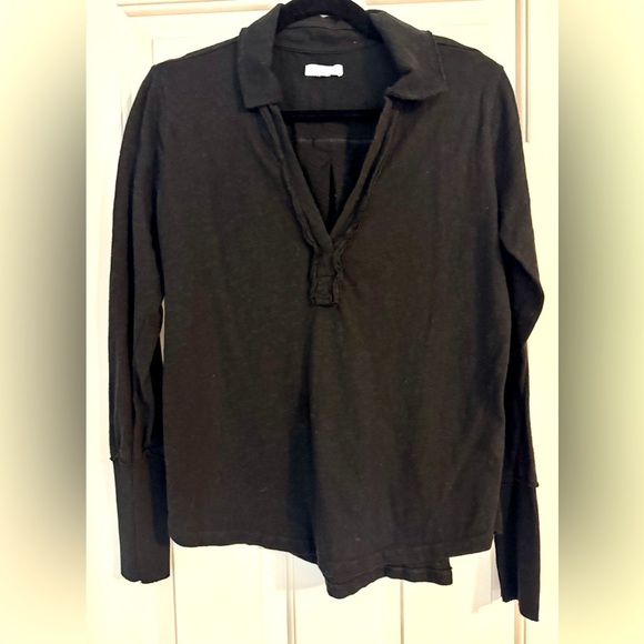 Grey State Sz M Cotton Brigette Top in Black - Picture 4 of 5
